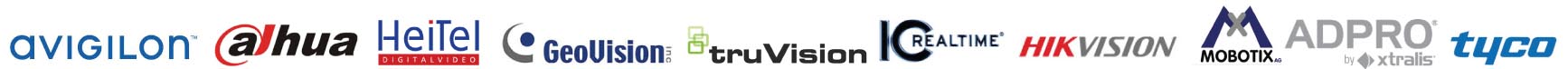 Avigilon Dahua Heitel GeoVision TruVision IC realtime HIKVision Mobotix Adpro Tyco alarm system monitoring CCTV